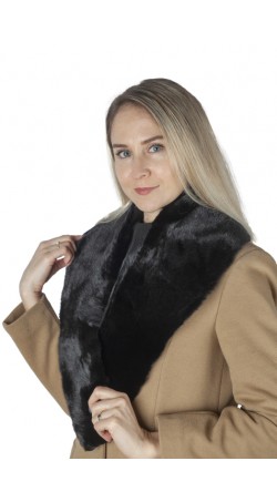 Black mink fur collar